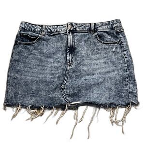 Wild Fable Light Blue Distressed Denim Skirt